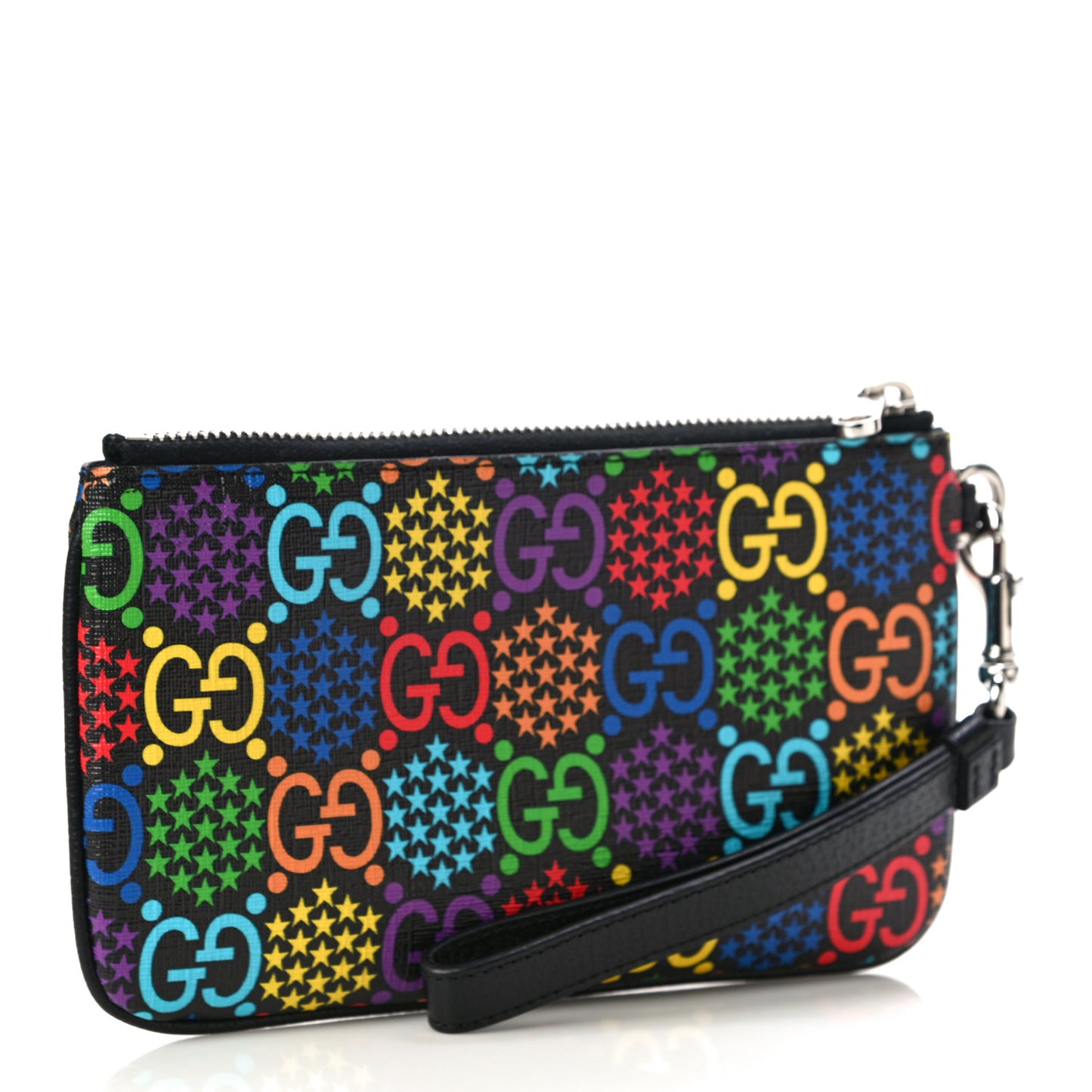 GG Supreme Monogram Psychedelic iPhone Pouch Black