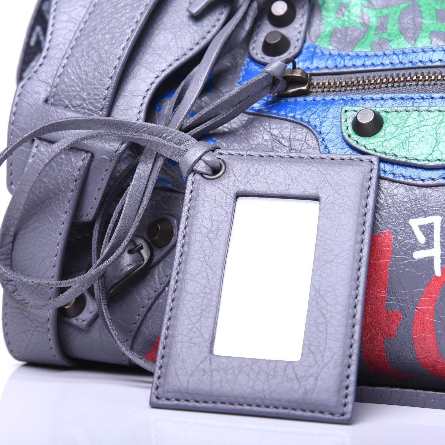 Balenciaga Agneau Graffiti All Over Classic Hardware S City Grey 13 of 15