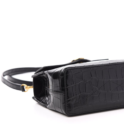 Mulberry Shiny Croc Calfskin Embossed Micro Seaton Black 8 of 10