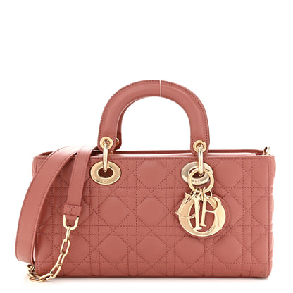 Christian Dior Lambskin Cannage Medium Lady D-Joy Ethereal Pink 1 of 9