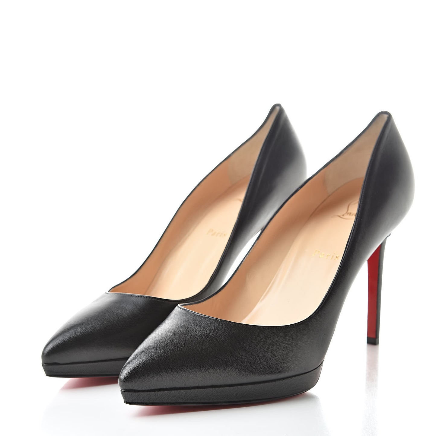 Shiny Nappa Pigalle Plato 100 Pumps 42 Black