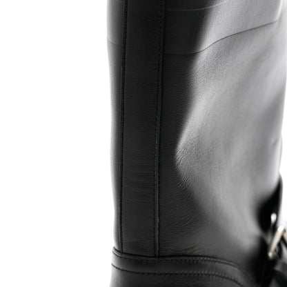 Christian Dior Calfskin Embossed Dior Quest 35mm Biker Boots 35 Black 14 of 16