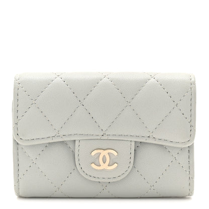 Chanel Lambskin Quilted Classic 4 Key Holder Wallet Grey 1 of 9