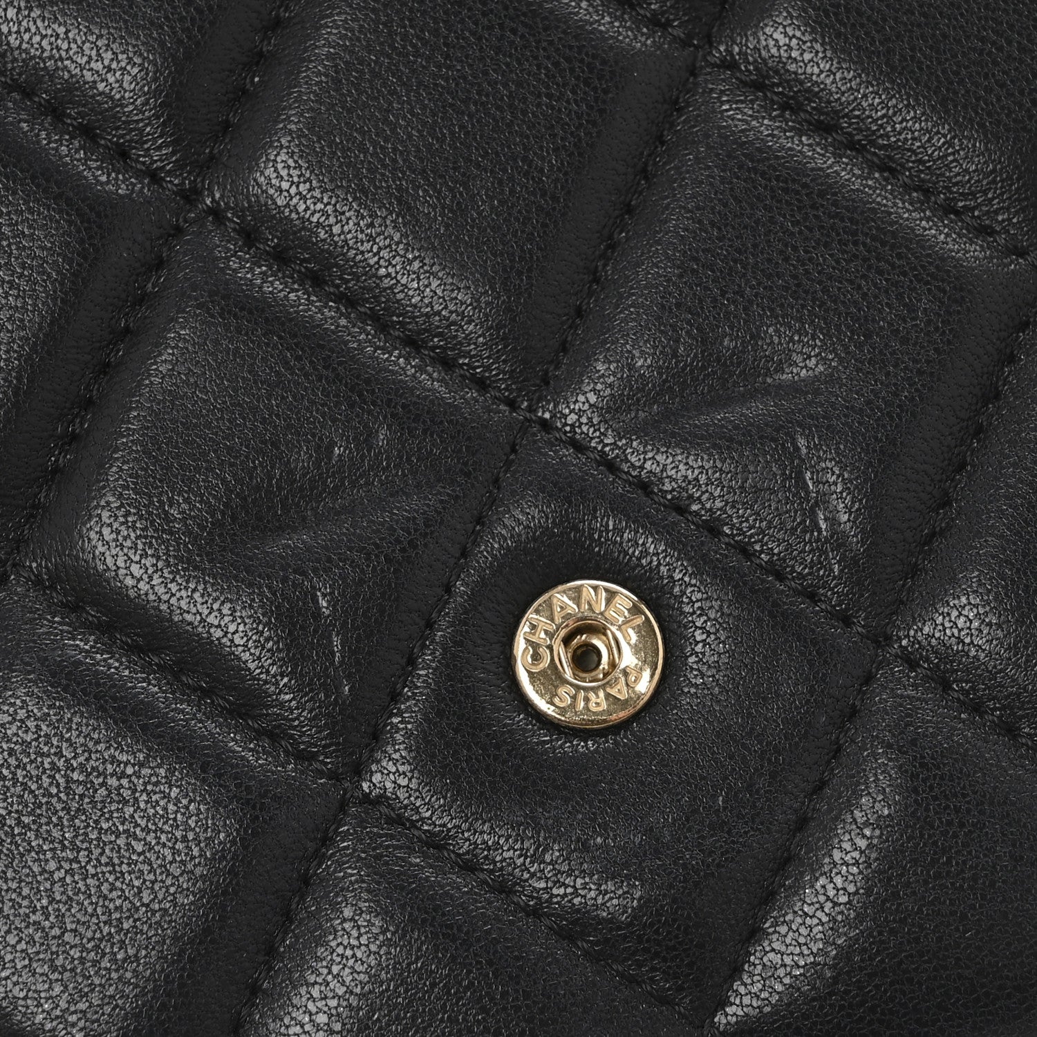 Chanel Lambskin Quilted Large Flap Wallet Black 10 of 13