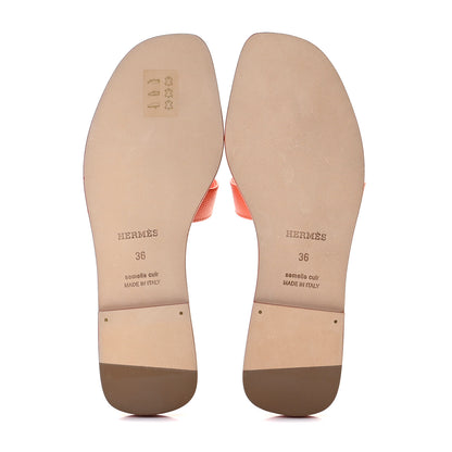 Hermes Epsom Oran Sandals 36 Orange Poppy 7 of 9