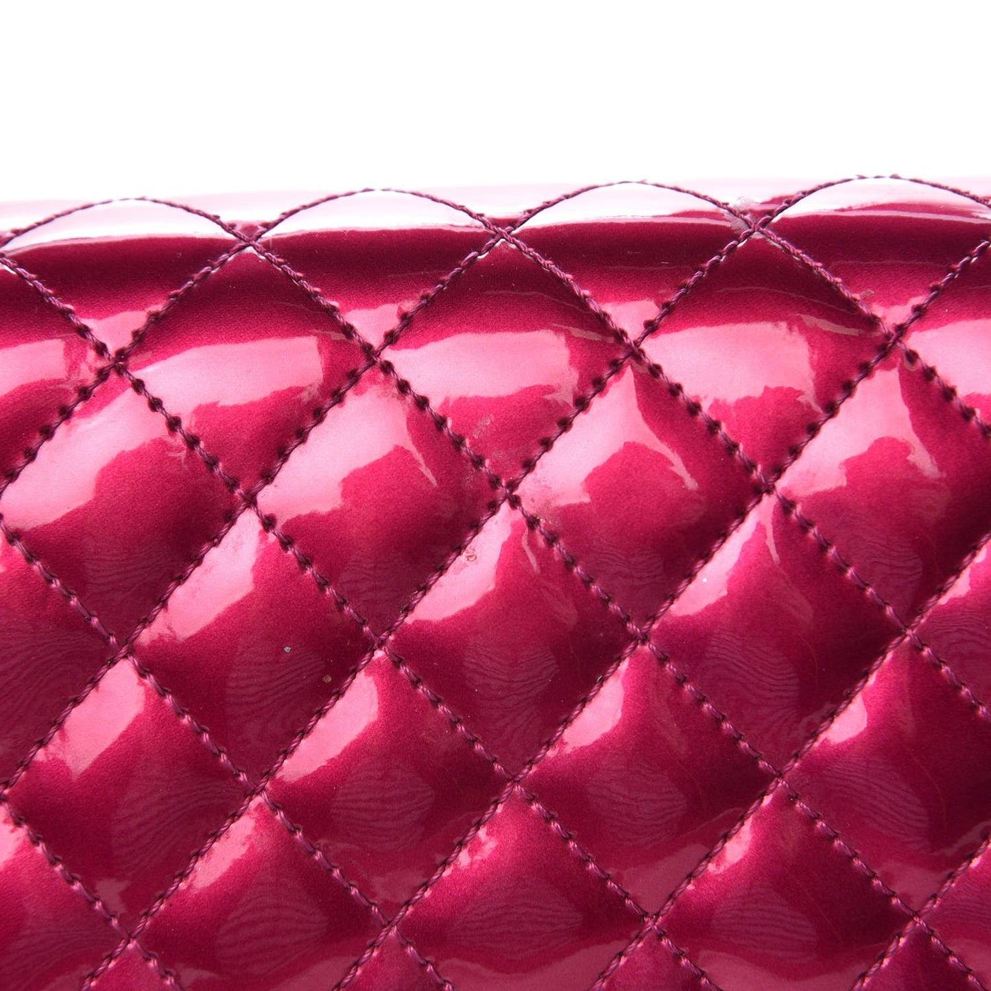 Metallic Patent Calfskin Quilted Small Boy Flap Pink