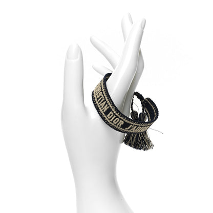 Christian Dior Woven Cotton J'Adior Friendship Bracelet Black 2 of 3