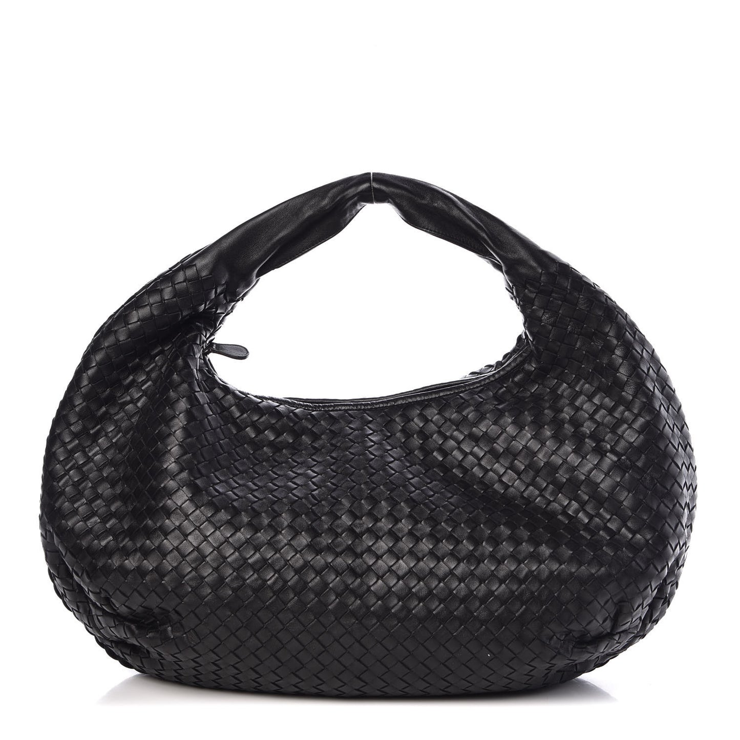 Nappa Intrecciato Large Belly Veneta Hobo Black