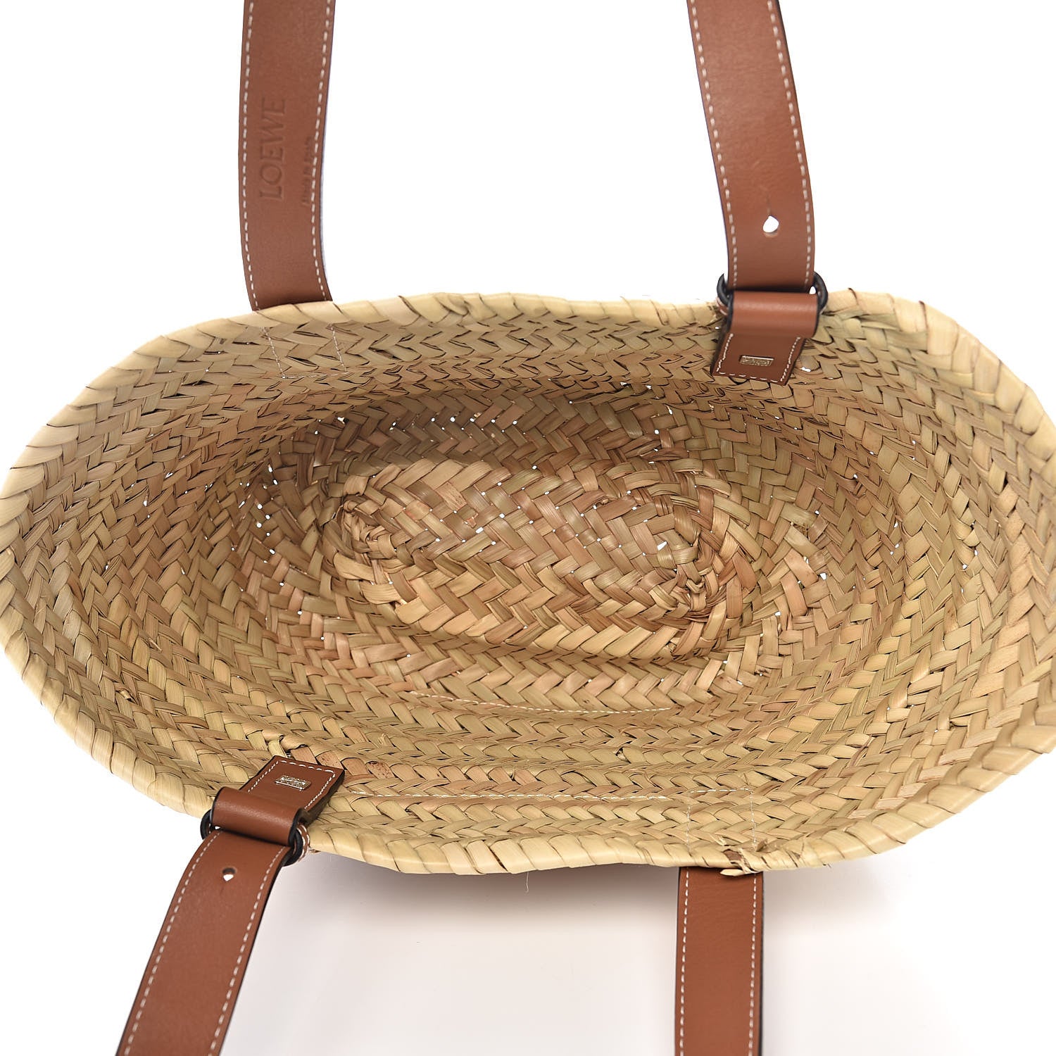 Loewe Raffia Small Basket Tote Bag Natural Tan 5 of 9
