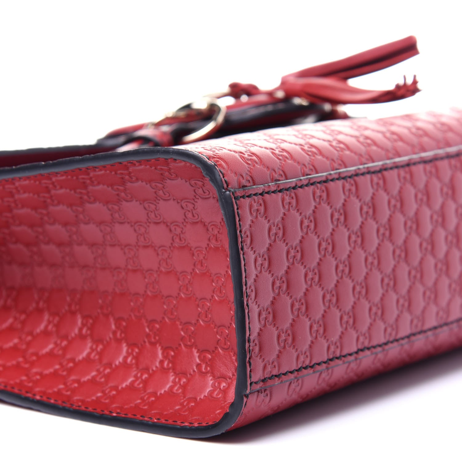 Gucci Microguccissima Medium Emily Chain Shoulder Bag Red 6 of 11