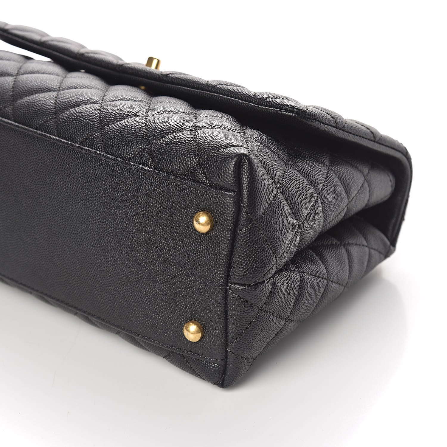 Chanel Caviar Quilted Small Coco Handle Flap Black 10 of 11