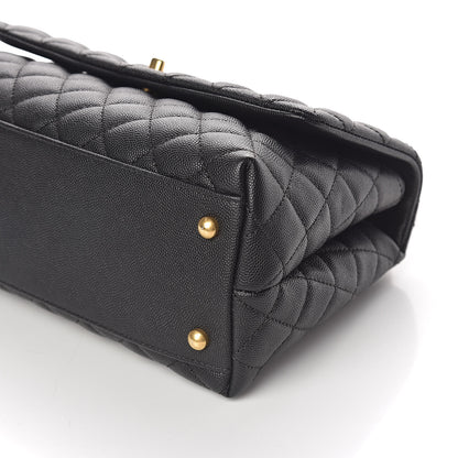 Chanel Caviar Quilted Small Coco Handle Flap Black 10 of 11