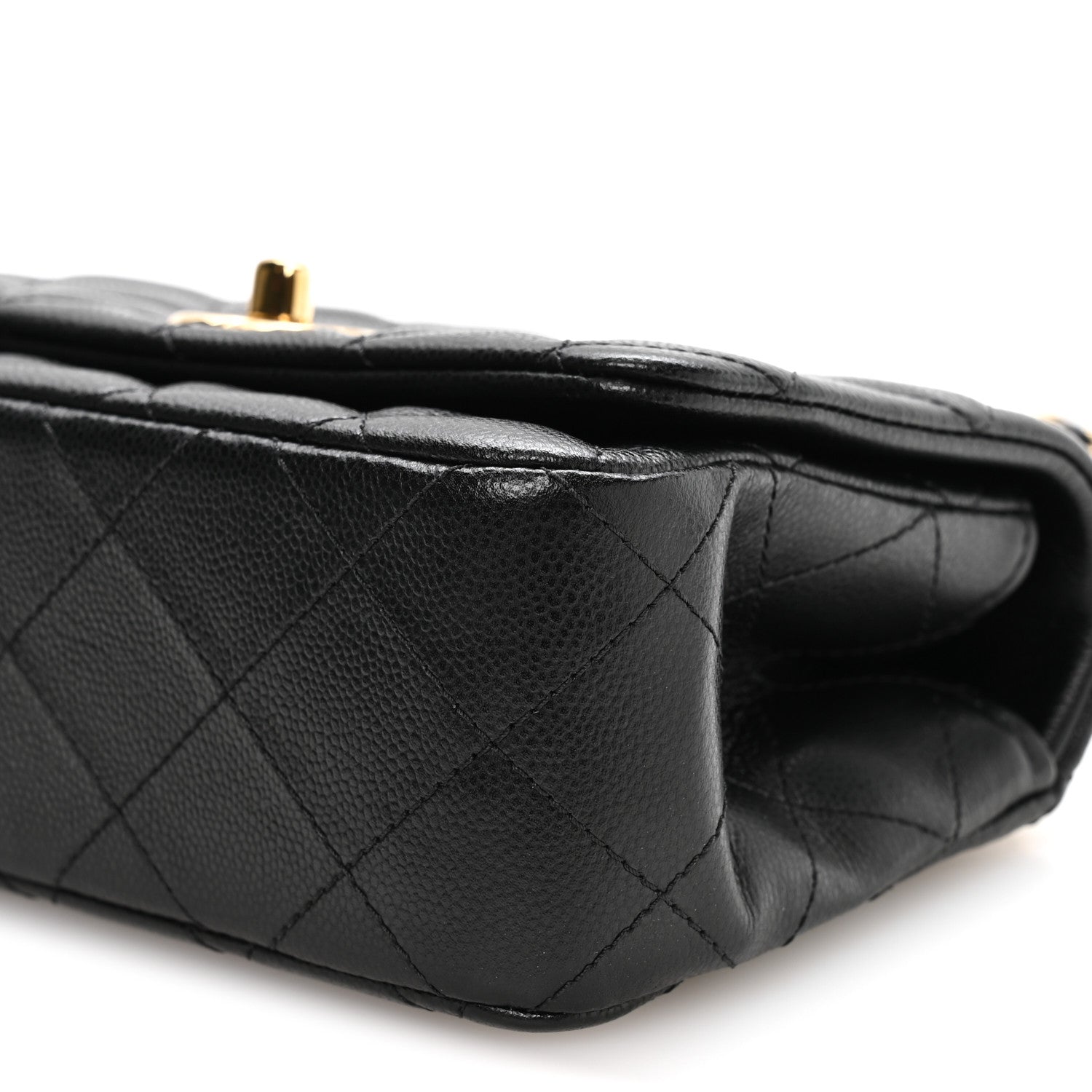 Chanel Caviar Quilted Metal Top Handle Mini Flap Black 10 of 11