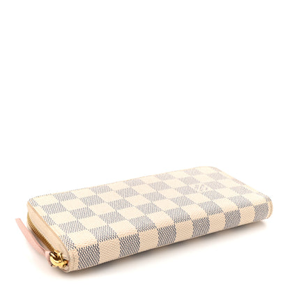 Louis Vuitton Damier Azur Clemence Wallet Rose Ballerine 4 of 9