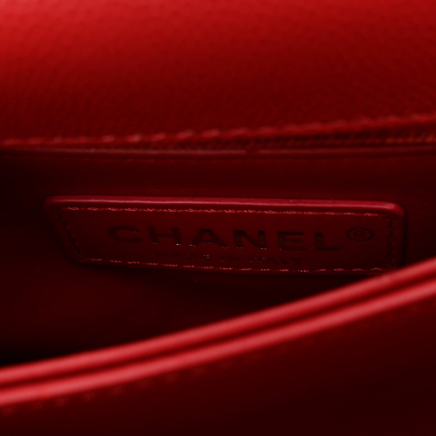 Chanel Caviar Quilted Lizard Embossed Extra Mini Coco Handle Flap Red 6 of 9