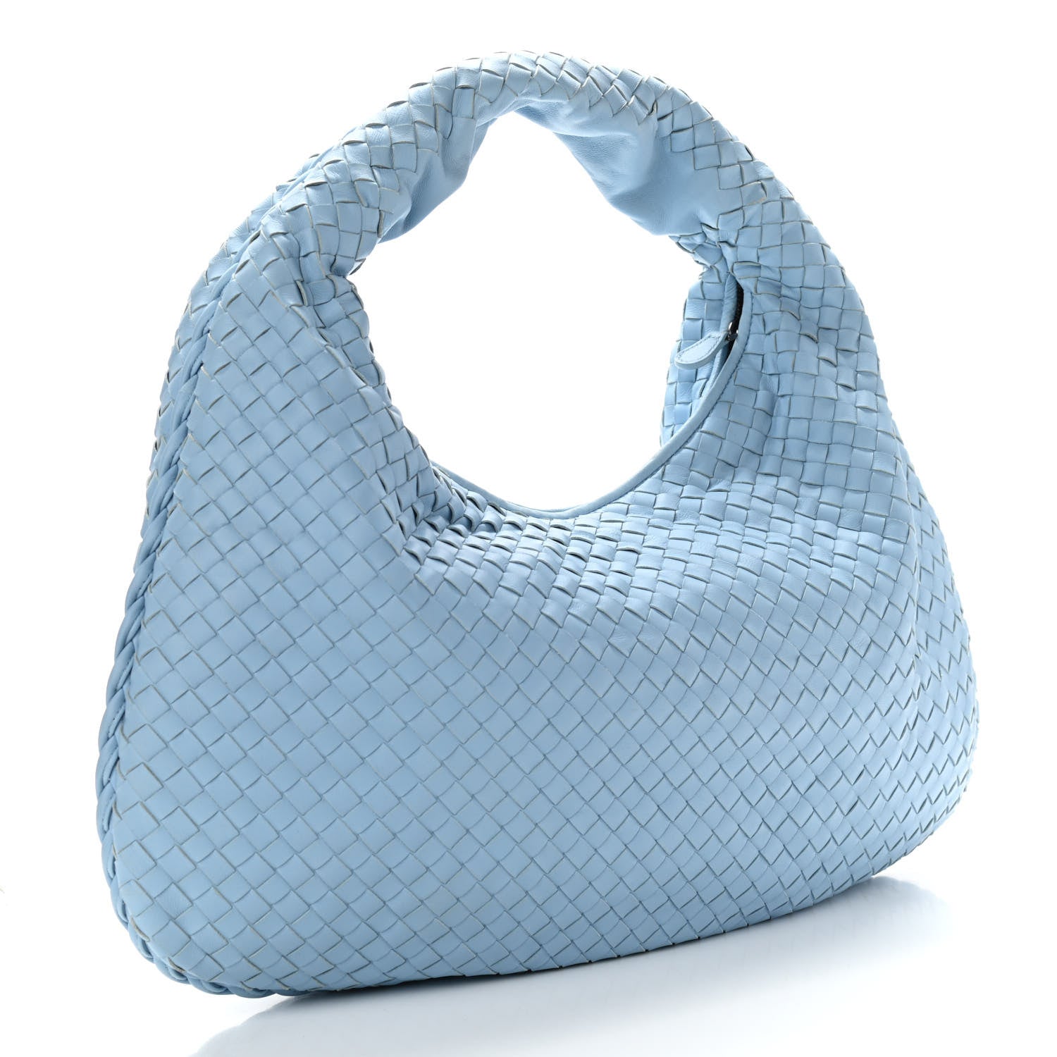 Bottega Veneta Nappa Intrecciato Large Veneta Hobo Light Blue 2 of 10