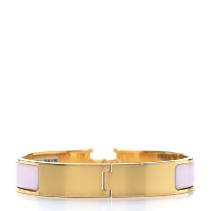 Hermes Enamel Narrow Clic Clac H Bracelet GM Rose Dragee 3 of 5