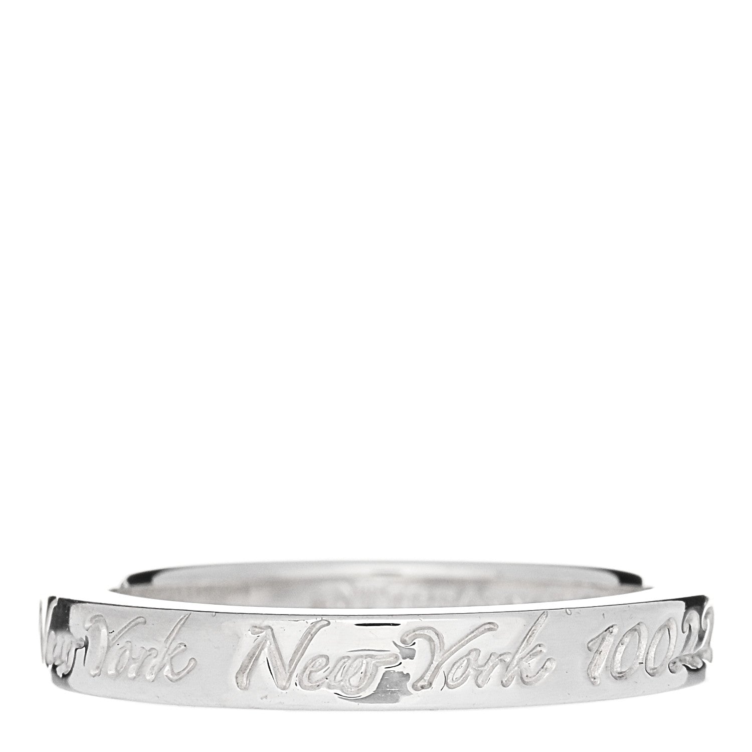Tiffany Sterling Silver Narrow Notes Ring 49 5 3 of 5