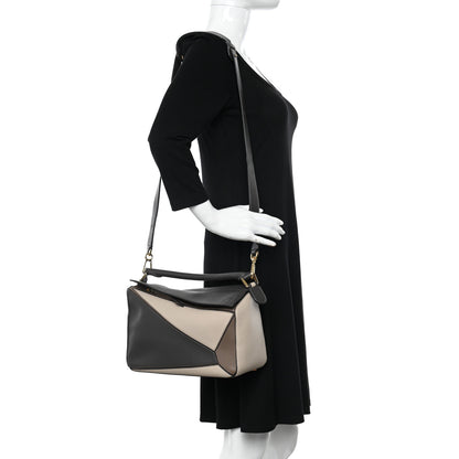Loewe Calfskin Medium Puzzle Bag Brown Dark Taupe 2 of 12