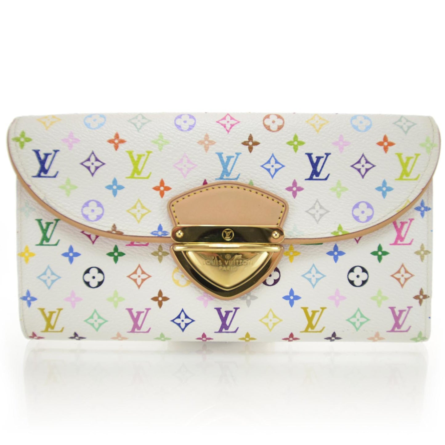 Monogram Multicolor Eugenie Wallet White