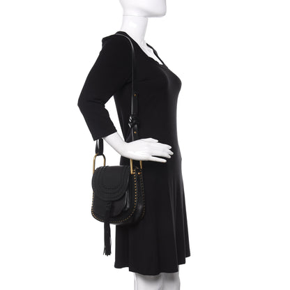Chloe Calfskin Braided Small Hudson Shoulder Bag Black 2 of 9