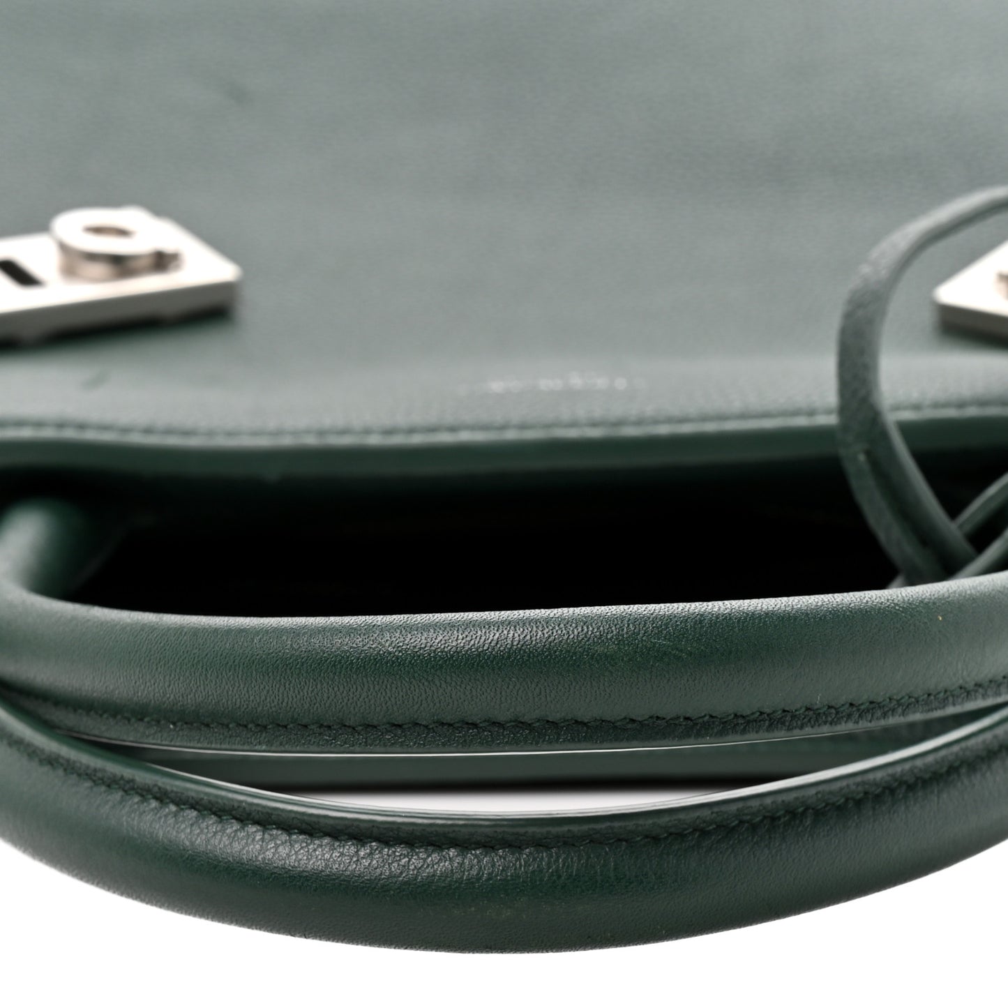 Calfskin Mens Hug Briefcase Moss Green