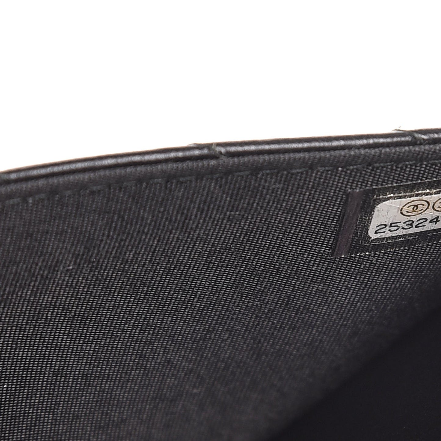Lambskin Chevron Quilted Trendy CC Wallet On Chain WOC Black