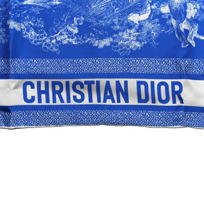 Christian Dior Silk Toile De Jouy Scarf Blue 2 of 5