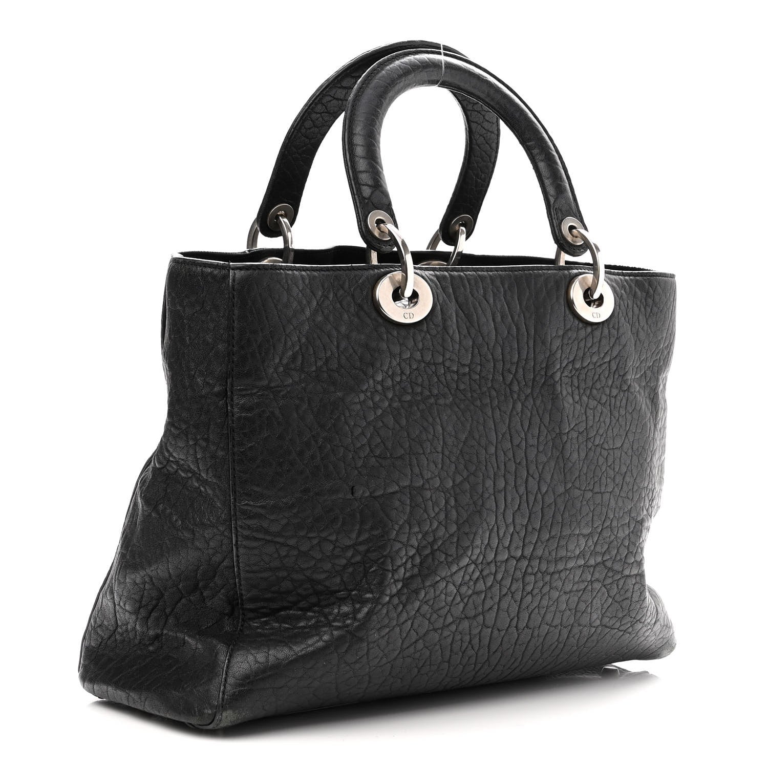 Christian Dior Canyon Grained Lambskin Large Lady Dior Black 3 of 12