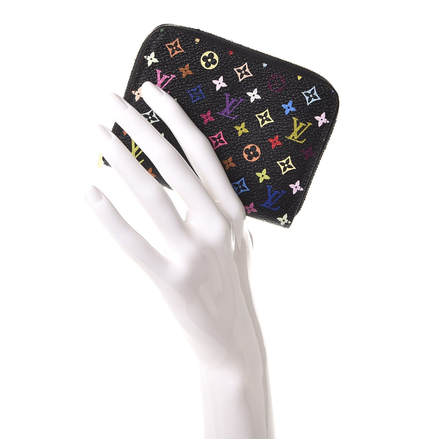 Louis Vuitton Monogram Multicolor Zippy Coin Purse Black Grenade 2 of 10