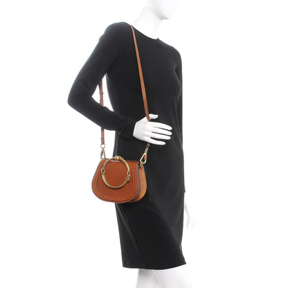Chloe Calfskin Suede Small Nile Bracelet Bag Caramel 2 of 10