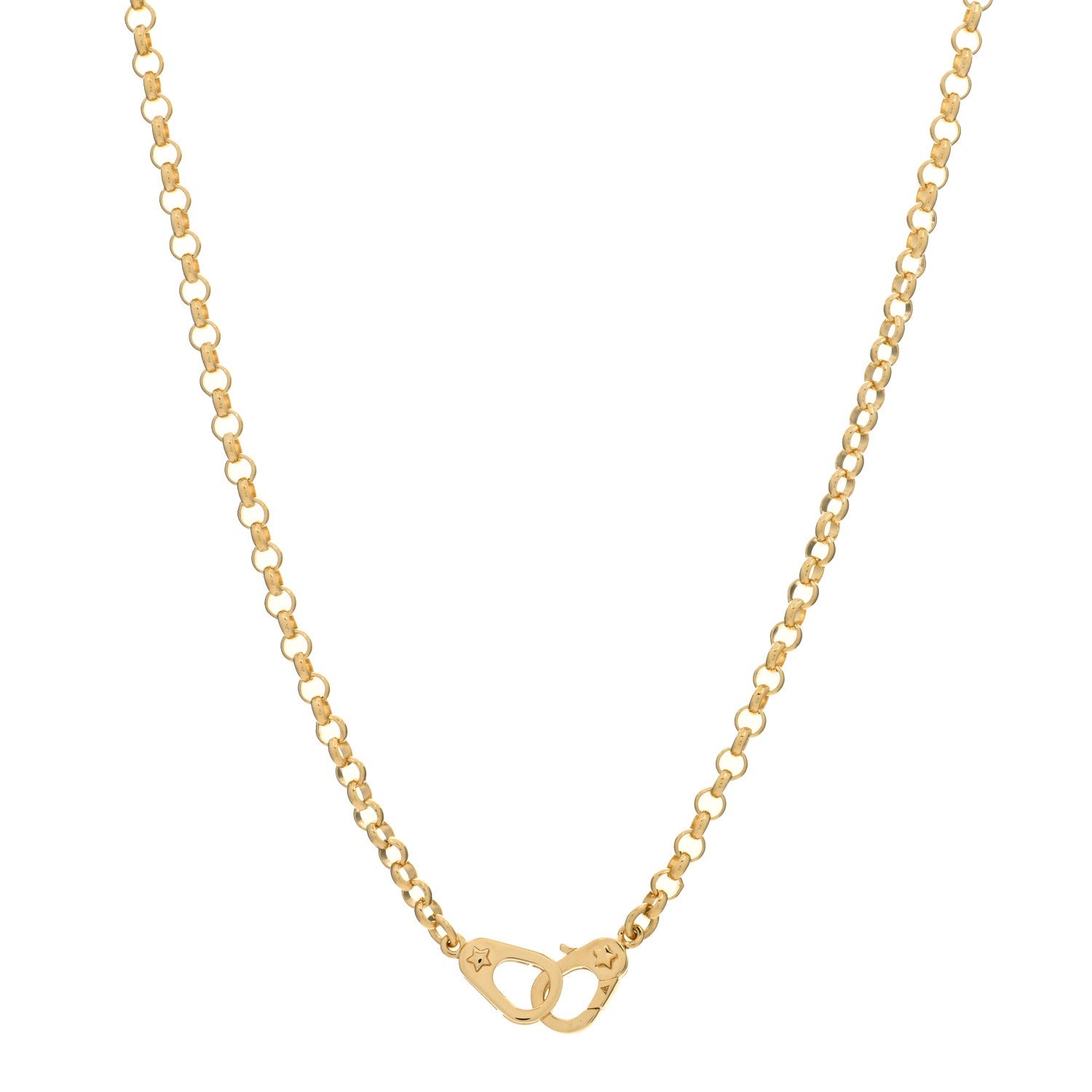 Foundrae 18K Yellow Gold Medium Belcher Sister Hook Chain Necklace 1 of 3