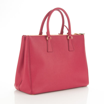 Prada Saffiano Large Galleria Double Zip Tote Peonia 3 of 7