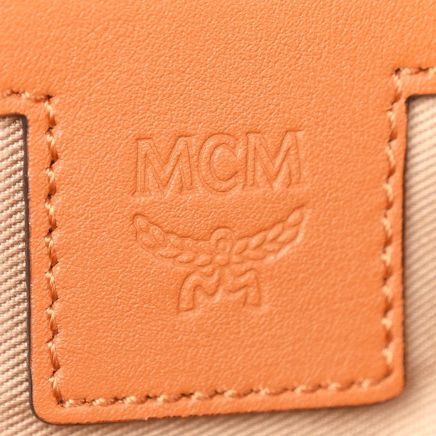 MCM Visetos Medium Fusten Belt Bag Cognac 6 of 9