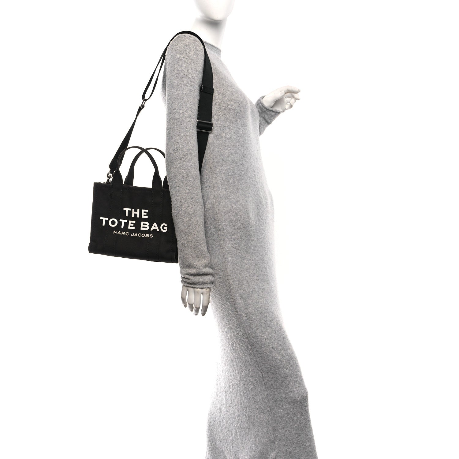 Marc Jacobs Cotton Canvas Small The Traveler Tote Bag Black 2 of 10