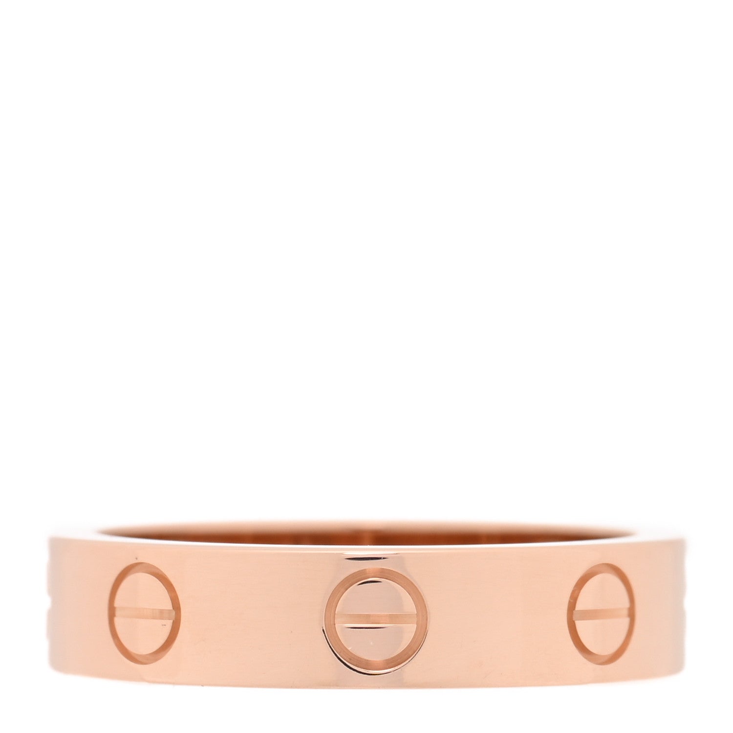 Cartier 18K Pink Gold Diamond 4mm LOVE Wedding Band Ring 49 5 3 of 5