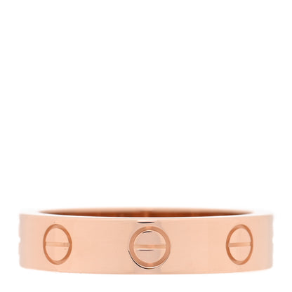 Cartier 18K Pink Gold Diamond 4mm LOVE Wedding Band Ring 49 5 3 of 5