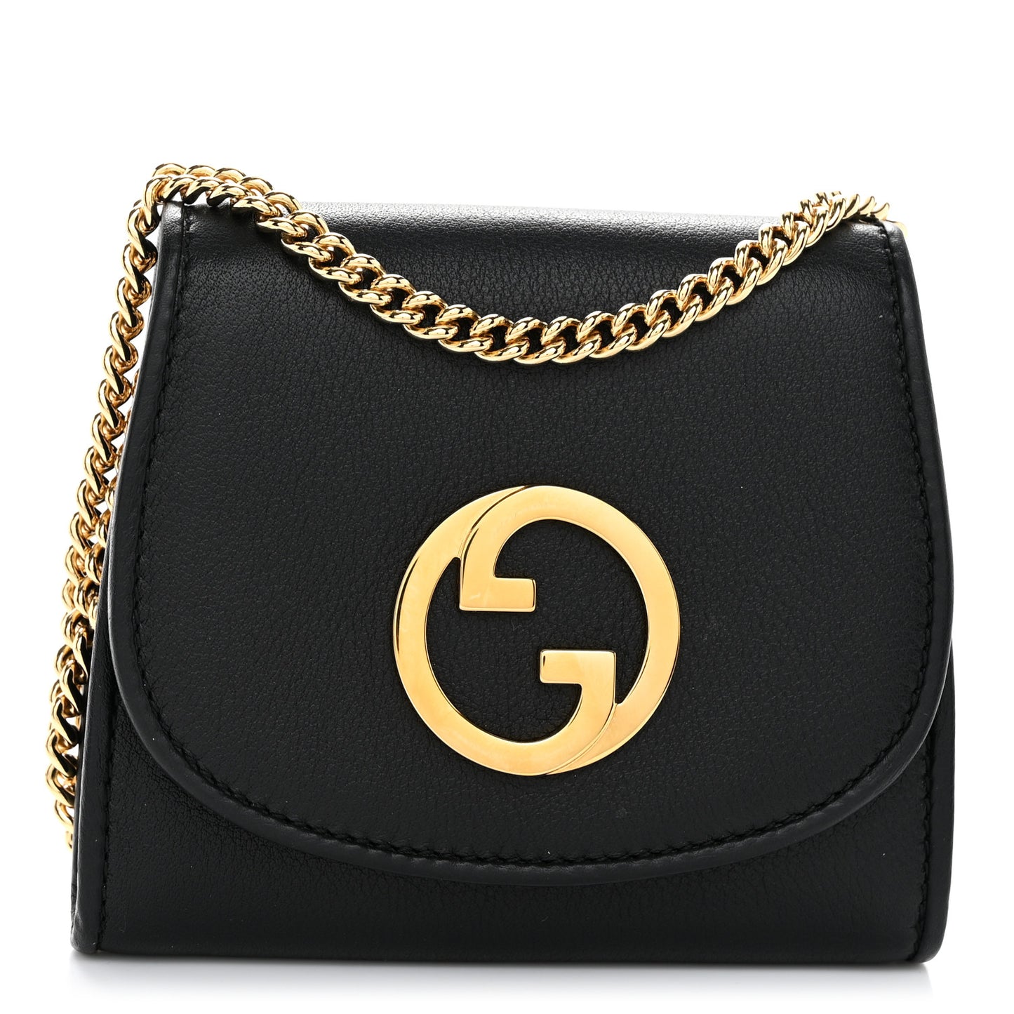 Roxy Calfskin Medium Blondie Chain Wallet Black