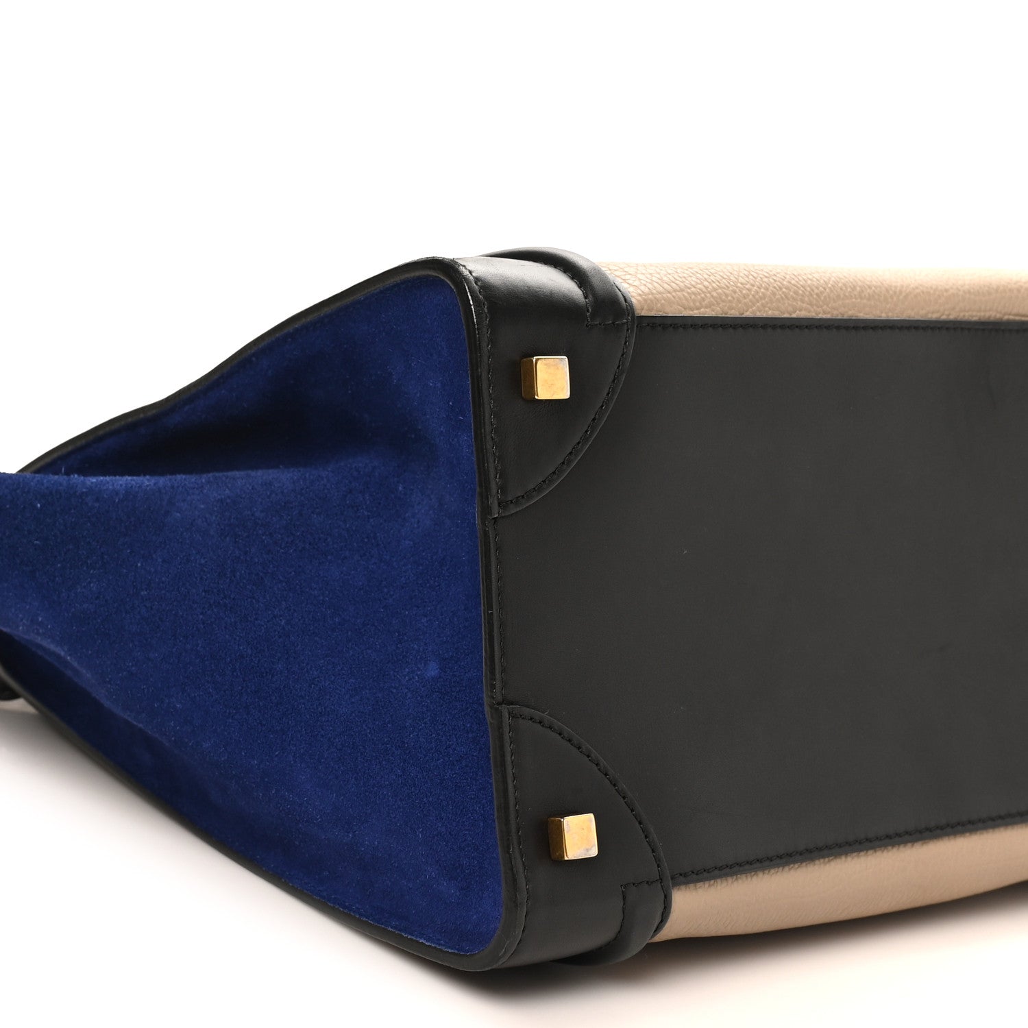 Celine Elephant Calfskin Suede Mini Tri-Color Luggage Sand 8 of 9
