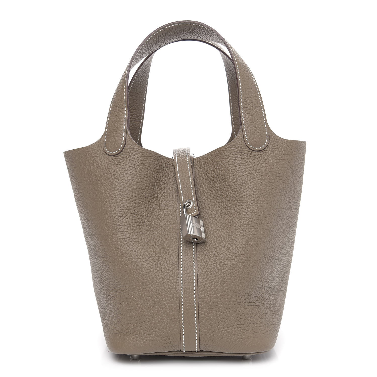 Hermes Taurillon Clemence Picotin Lock 18 PM Etoupe 1 of 9