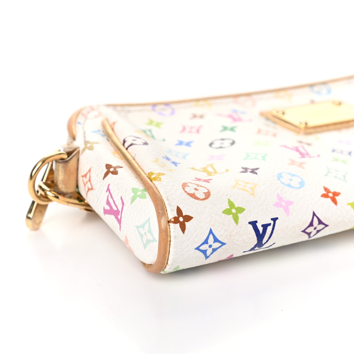 Monogram Multicolor Kate Clutch White
