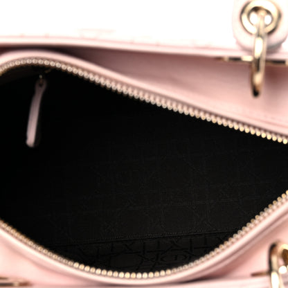 Christian Dior Lambskin Cannage Medium Lady Dior Light Pink 9 of 15