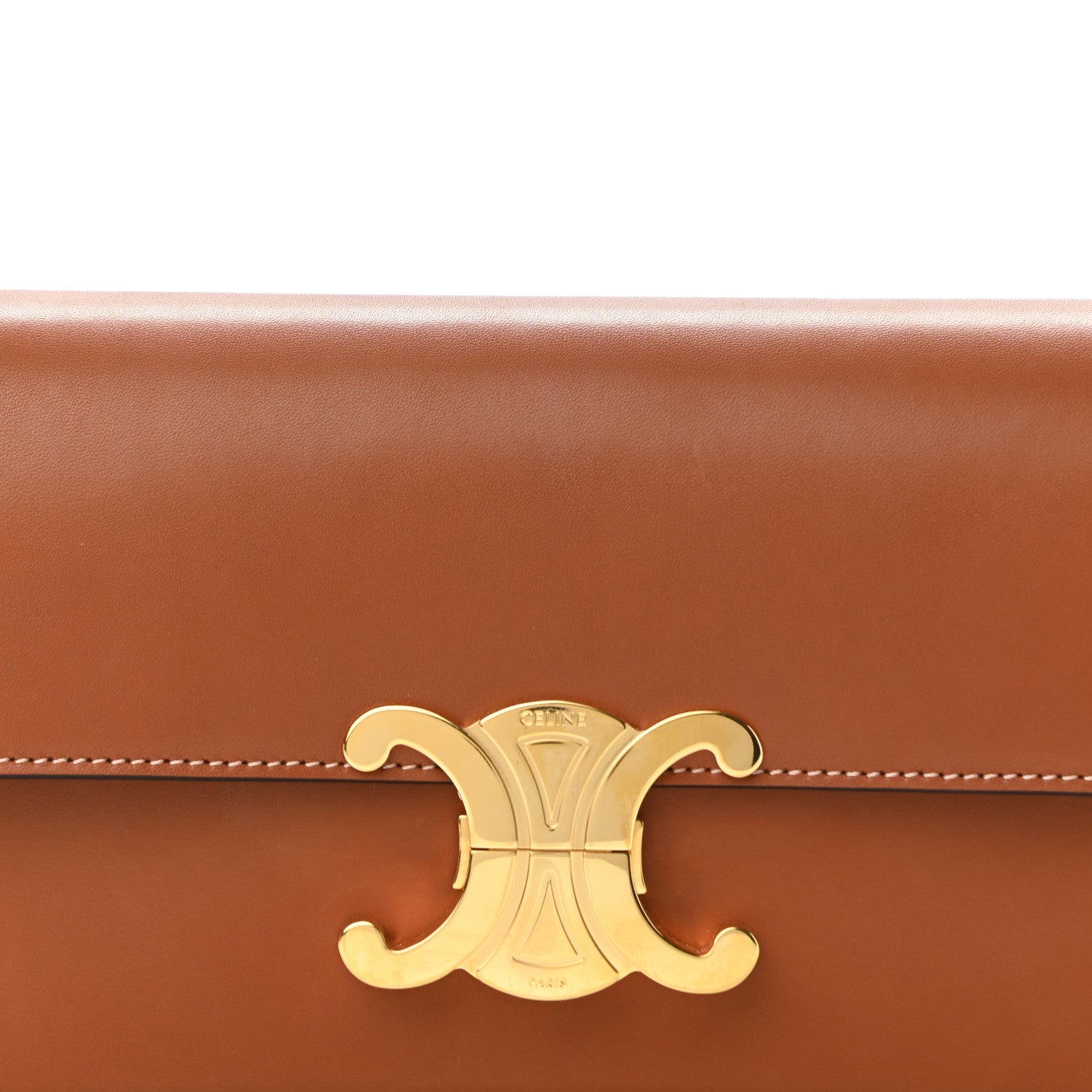 Celine Natural Calfskin Triomphe Shoulder Bag Tan 8 of 10