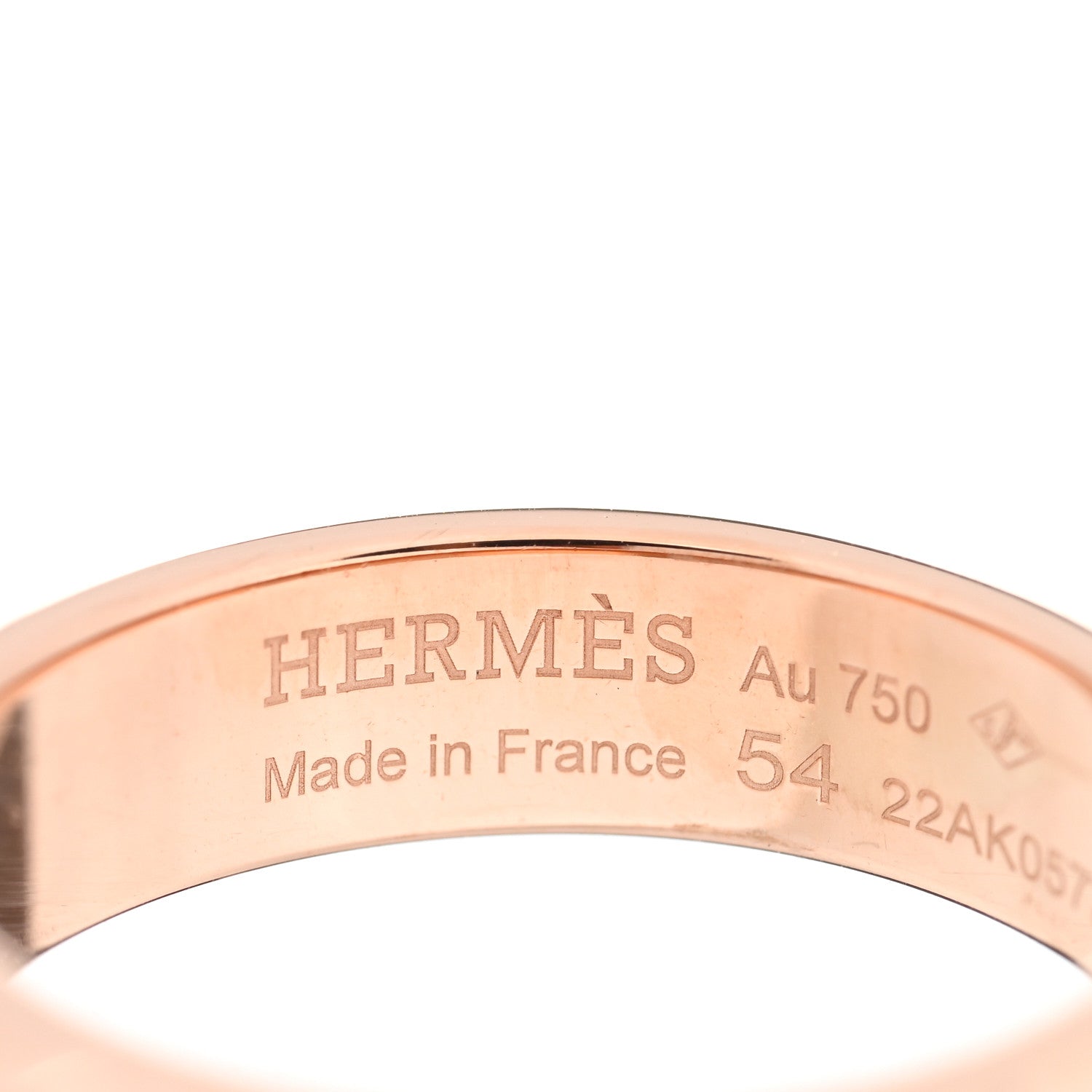 Hermes 18K Rose Gold PM Collier De Chien Ring 54 7 4 of 4