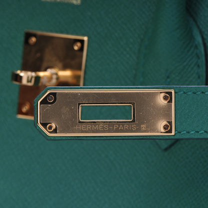 Hermes Epsom Birkin 30 Vert Vertigo 13 of 35