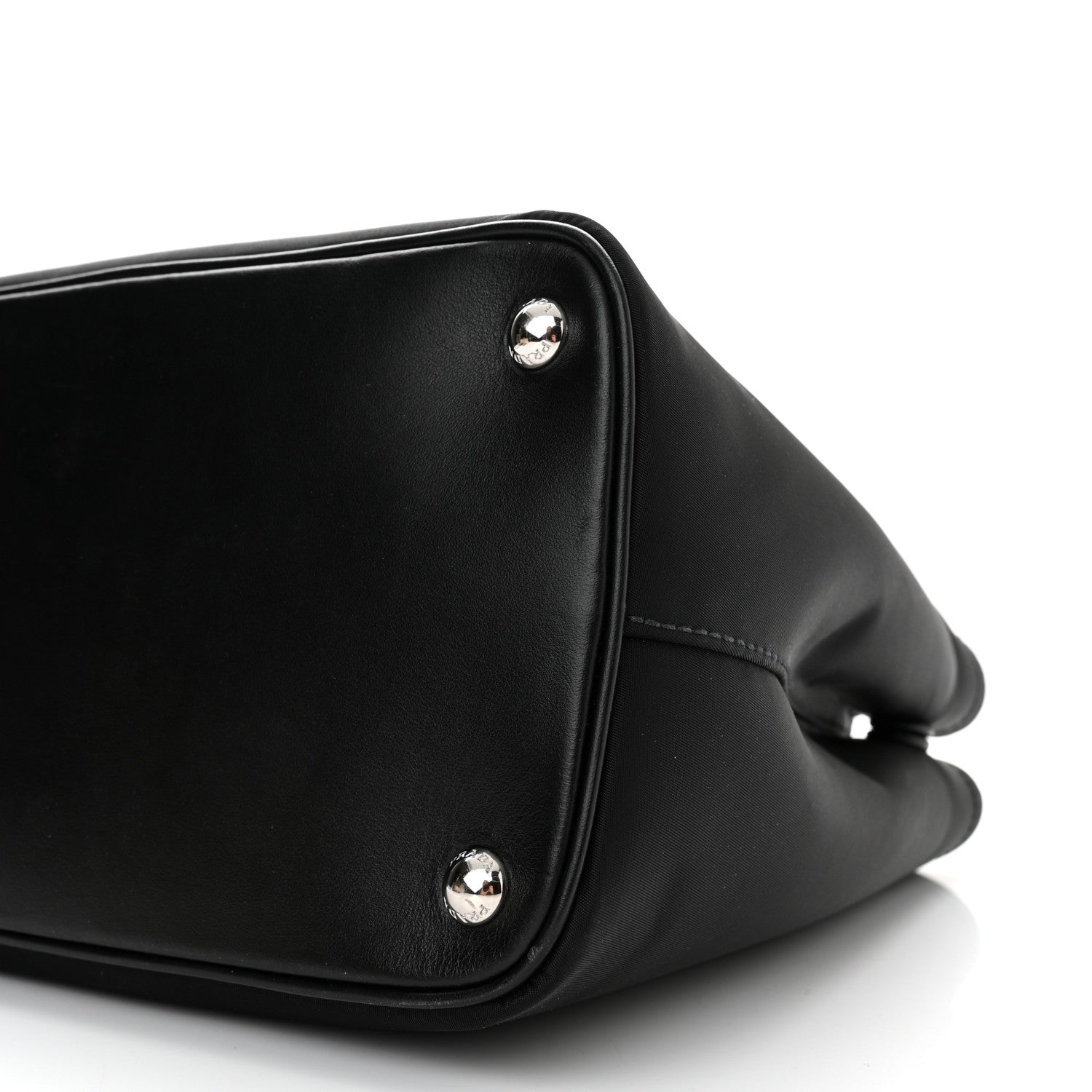 Prada Tessuto Nylon Vitello Medium Double Bag Black 10 of 10