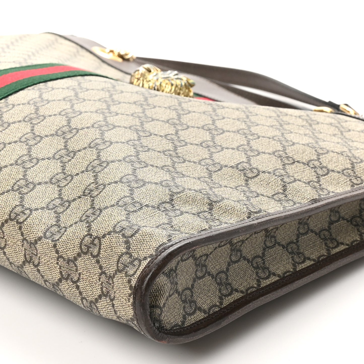 GG Supreme Monogram Large Rajah Chain Tote Beige New Acero
