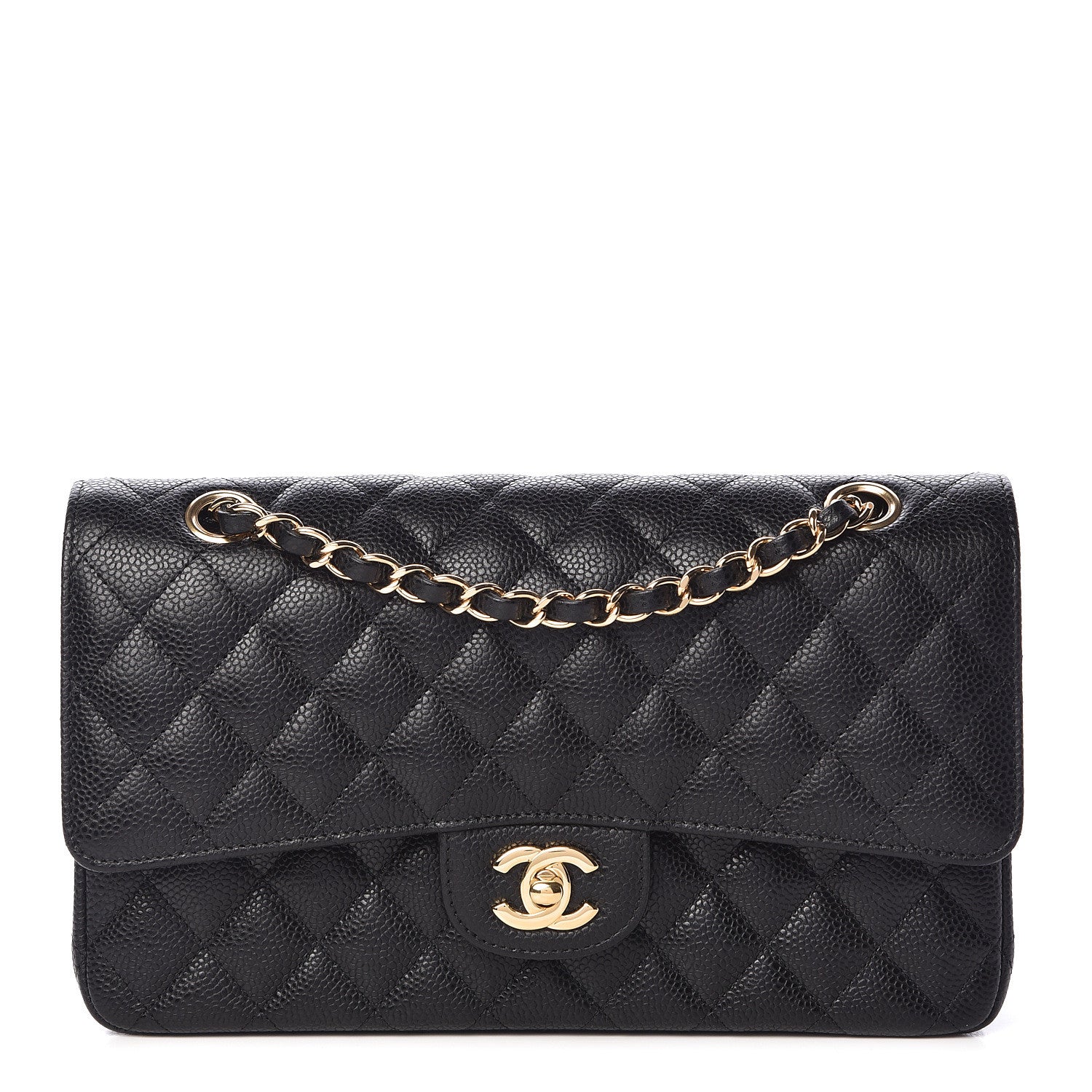 Chanel Caviar Quilted Medium Double Flap Black 1 of 11