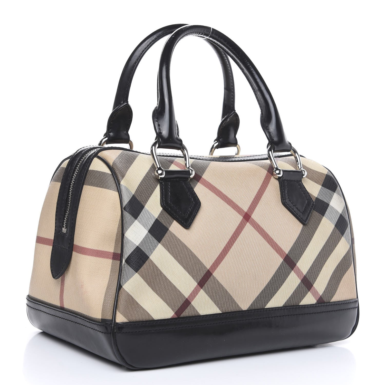 Burberry Nova Check Bowling Bag Black 2 of 14