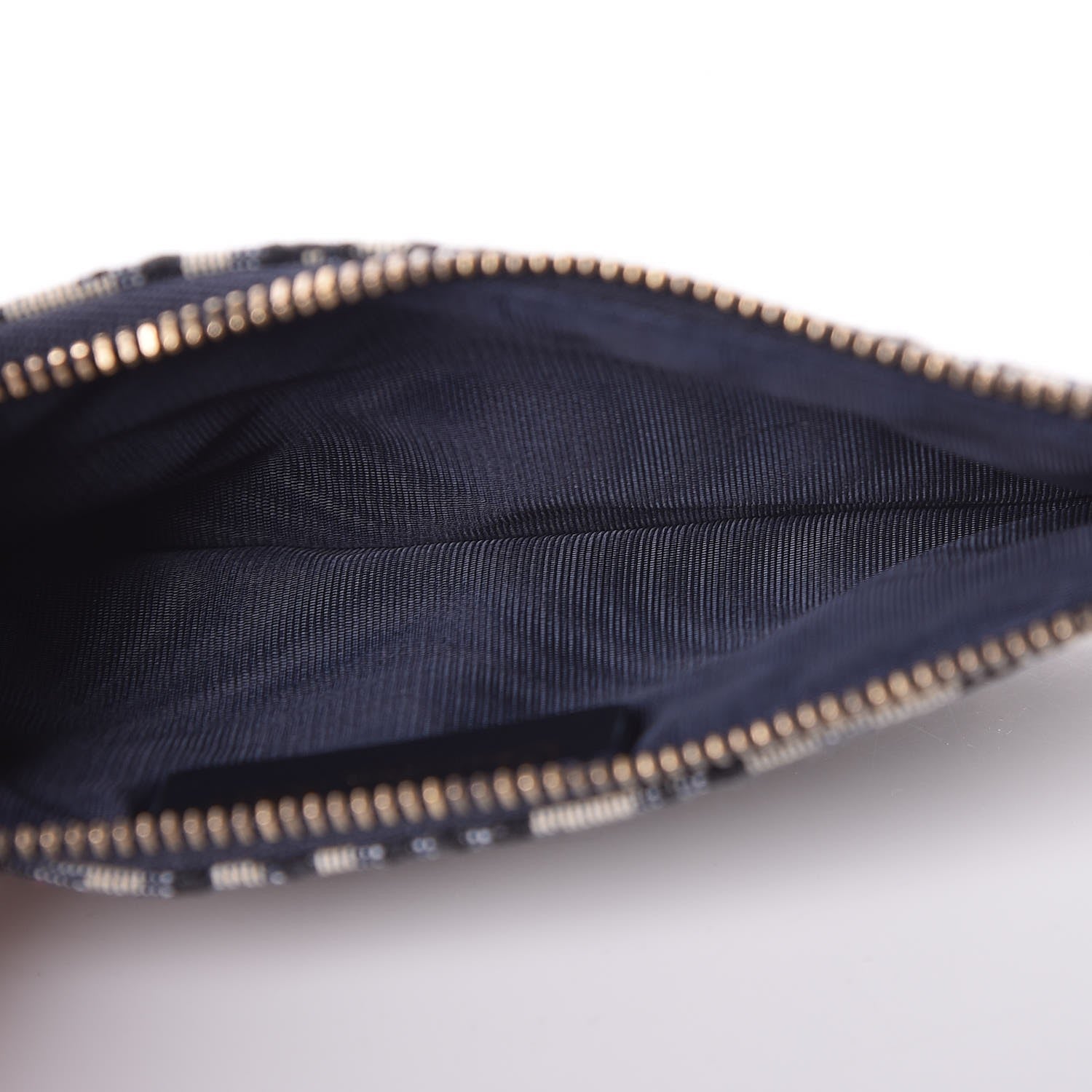 Christian Dior Oblique Saddle Chain Wallet Blue 10 of 11
